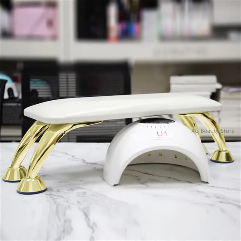 Supporto per Manicure in Pelle, Poggiabraccio da Tavolo Multifunzione per Unghie, Cuscino di Supporto per Polso, Strumento per Manicure