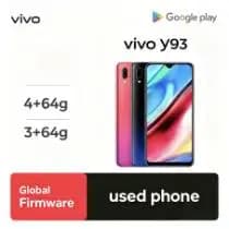 Global firmware VIVO Y93 Smartphone 4GB 64GB Octa core Android 8.1 6.2'' Camera 13MP+2.0MP Face ID cellphone y 9 Used Phone