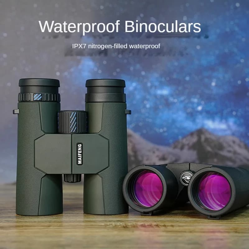 2025 Nuovo Maifeng 8X42 10X42 10X50 12X50 Binocolo IPX7 Riempimento di azoto impermeabilePellicola SMC BAK4 Telescopio a lungo raggio da campeggio