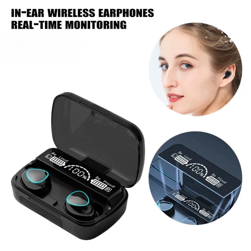 Original M10 Headphones Bluetooth Wireless Earpods Sport Stereo with noise cancellation Headphones Microphone Speaker Caixa De Som Gamer