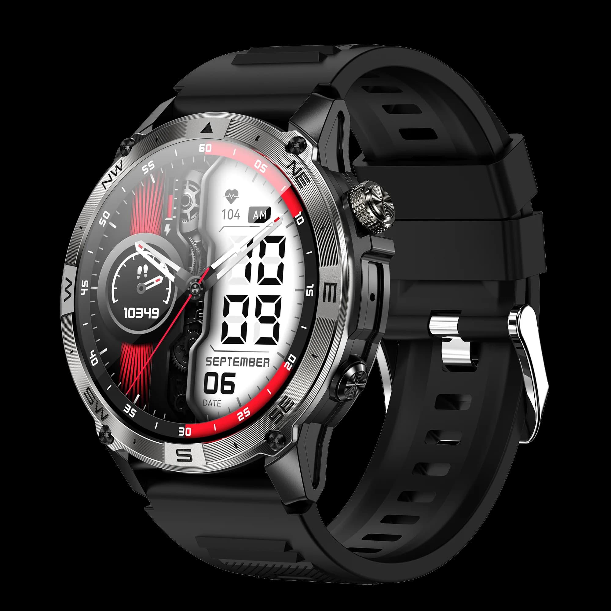 HK08 Altitude Pressure Sport Waterproof BT Call Outdoor GPS Amoled Screen GPS Smartwatch for Men's Smart Watch