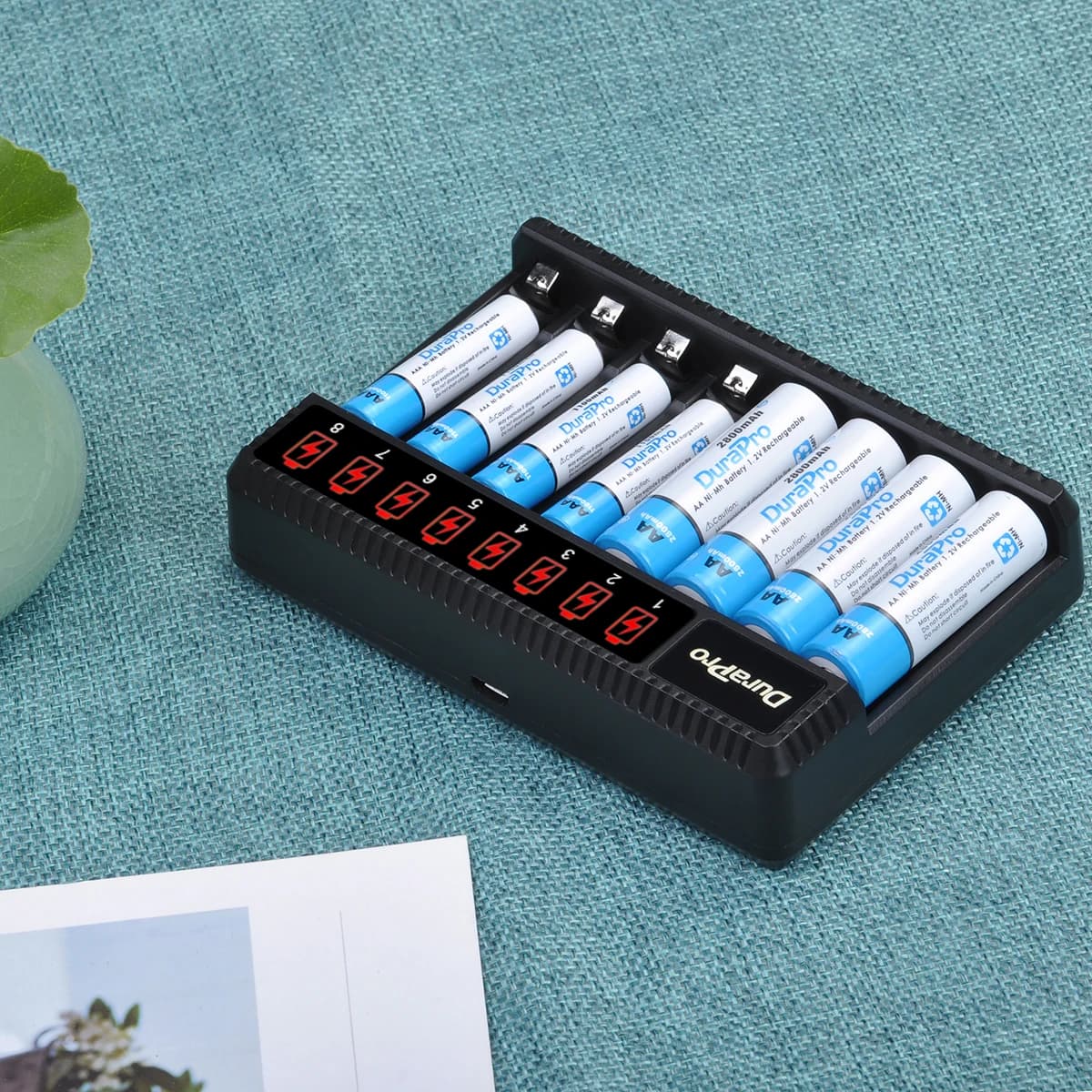 2800mAh AA Batteries and 1100mAh AAA Rechargeable Battery for Alarm Clock, Remote Control, and Toys
