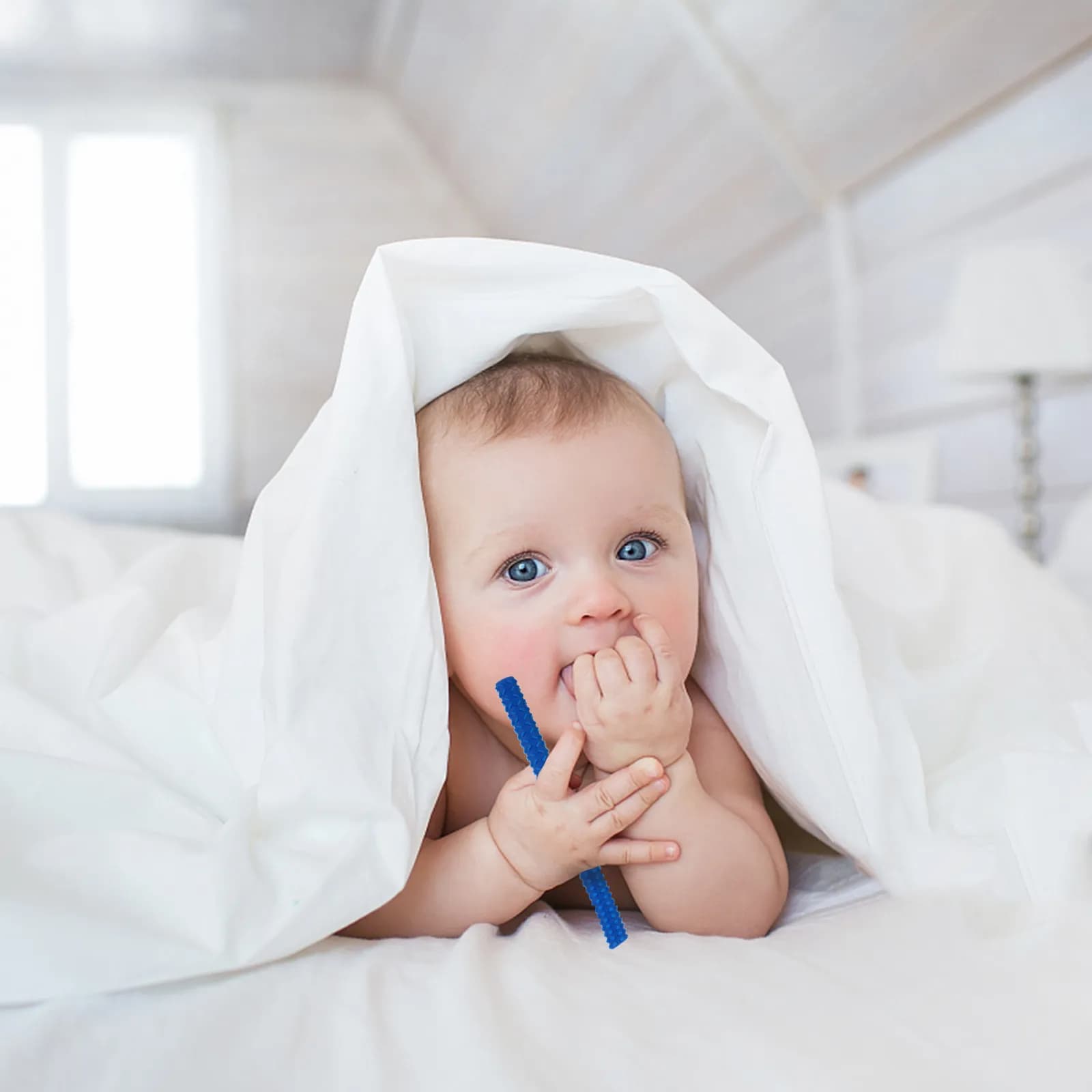 3Pcs Food Grade Silicone Baby Chewing Teether Relieves Teething Discomfort Flexible Hollow Design Gentle Gum