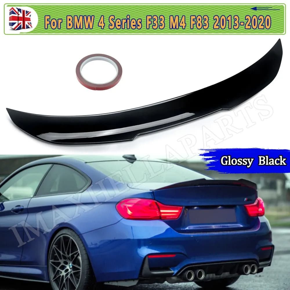 Spoiler di coda Labbro PER BMW SERIE 4 F33 420i 430d 430i 440i M4 F83 Convertibile NERO LUCIDO PSM STILE AVAIO SPOILER POSTERIORE