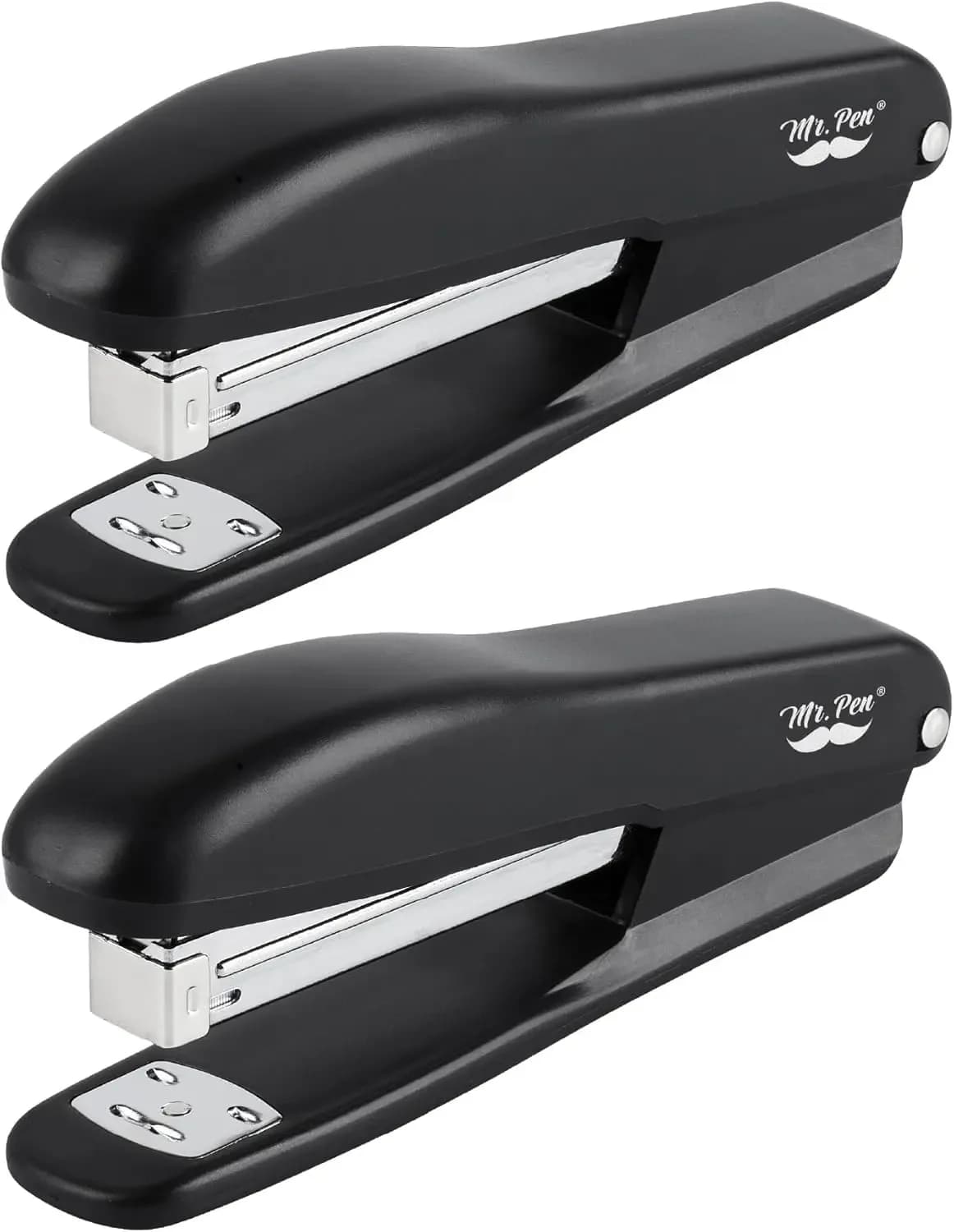 Desktop Stapler 2 Pack with 200 Staples, 20 Sheet Capacity Office Stapler for Students, Ergonomic Jam-Free Design