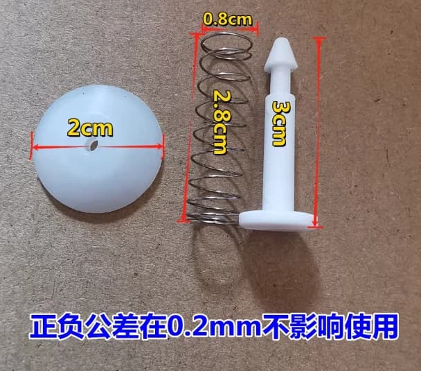 Accessori per umidificatore: Accessori per l'uscita del serbatoio dell'acqua, molla a spirale superiore, tappo in gomma, accessori di riparazione per umidificatore