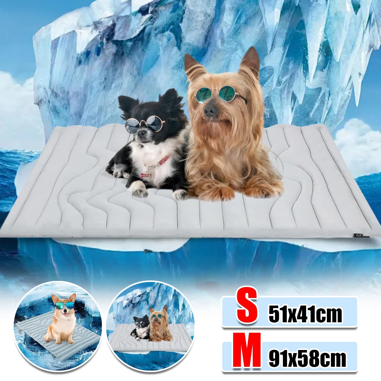 Tappetino Refrigerante Estivo per Cani e Gatti, Cuscino Rinfrescante Anti-Caldo, Coperta Rinfrescante per Animali Domestici per Climi Caldi