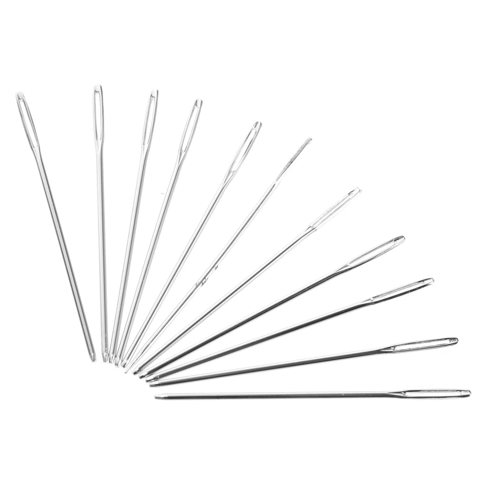 Set di 11 Ferri Circolari Leggeri e Lisci in Acciaio Inossidabile per Maglioni, Cappelli, Sciarpe, Guanti, Coperte, per Principianti
