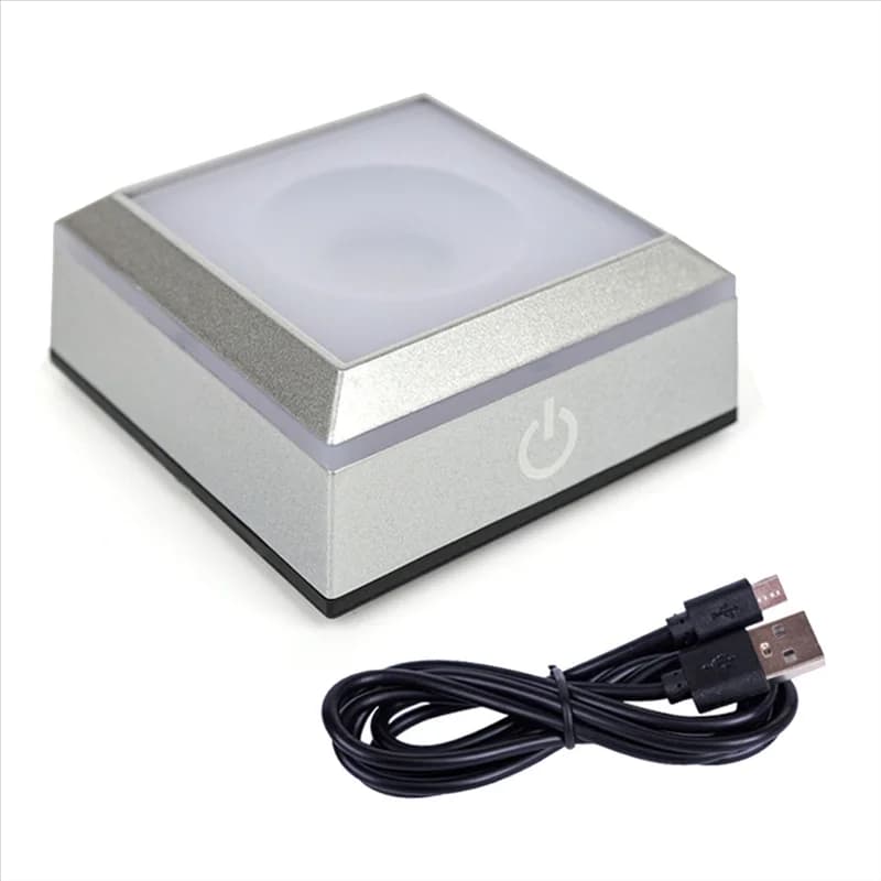 Espositore con base per lampada ABBO-LED applicabile al espositore in vetro artistico in cristallo Base per lampada a sfera di cristallo touch induttivo