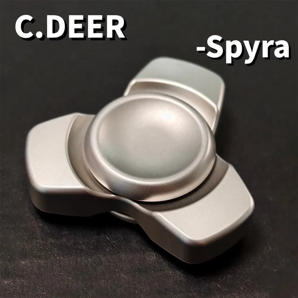 C.DEER Spyra Fidget Spinner a tre pale Disegni originali Giocattoli Fidget in metallo per adulti Gadget per alleviare l'ansia Ufficio portatile
