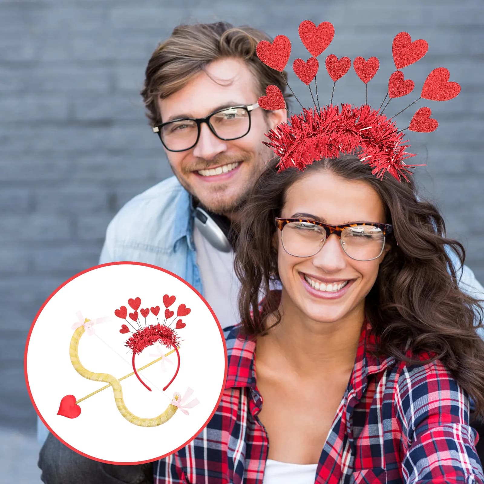 Set Arco e Frecce di Cupido, Accessori per Costume di San Valentino, Fascia con Cuore, Oggetti di Scena per Feste, Outfit Romantico, Forniture per Cosplay