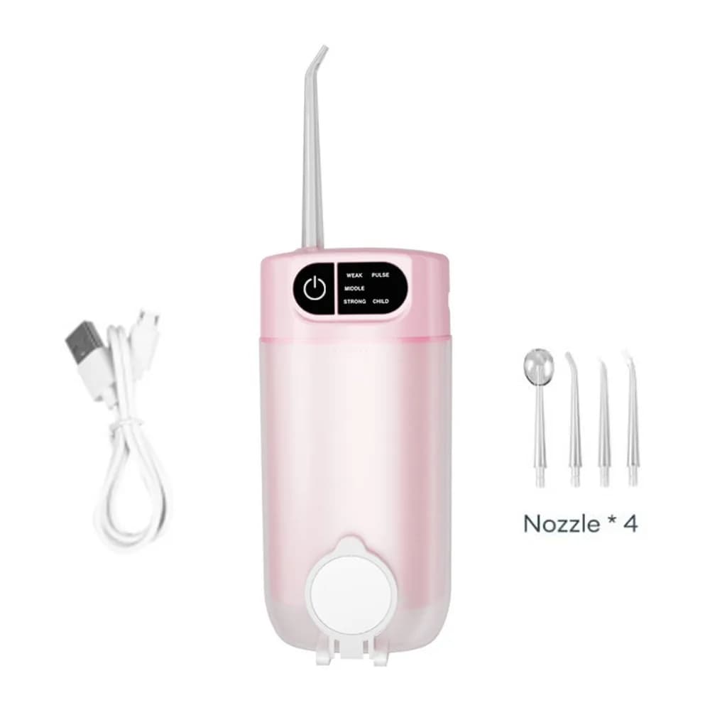 Germ Prevention 300ML Electric Oral Irrigator Smart Cordless Electric Tooth Flusher 5 Modes 4 Brush Heads Tooth Scaler Travel
