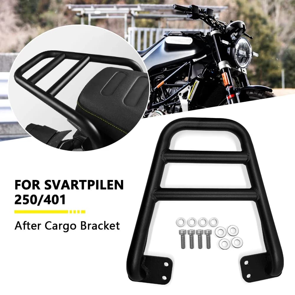 Per SVARTPILEN 250 401 Accessori Moto Portapacchi Posteriore Portapacchi Cassetta Posteriore Fissatore Supporto Cargo Staffa svartpilen 401