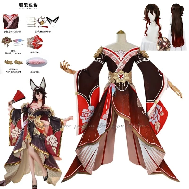 Costume Cosplay Honkai Star Rail Fugue con Parrucca e Abito, Personaggio Tingyun della Commissione Aerea, Xianzhou Luofu, per Festa di Halloween, per Donne