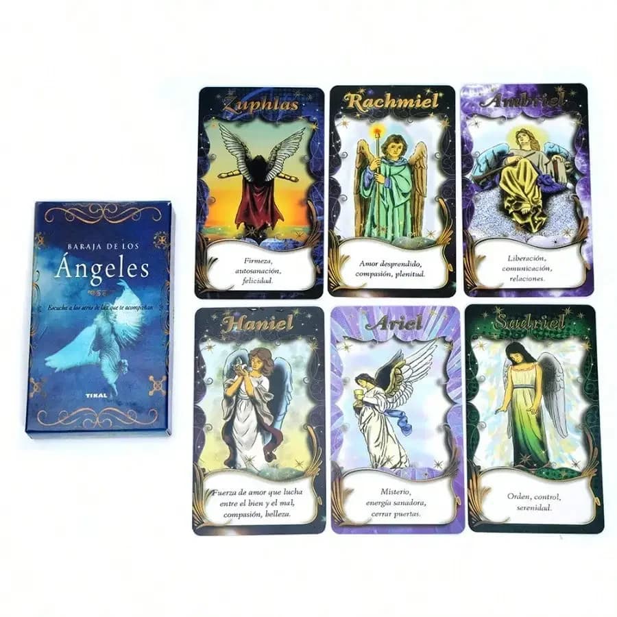 Carte dei tarocchi spagnoli Mazzo di oracoli angelo Set di carte spirituali spagnole Guida divina Messaggi angelici Ispiranti tascabili