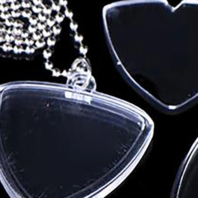 Accessori Chitaristi StoraGe Plettro per chitarra CoLLection Box CLear HoLder KeyrinG Bag Plettri a forma di cuore Dimensioni Custodia MusicaL