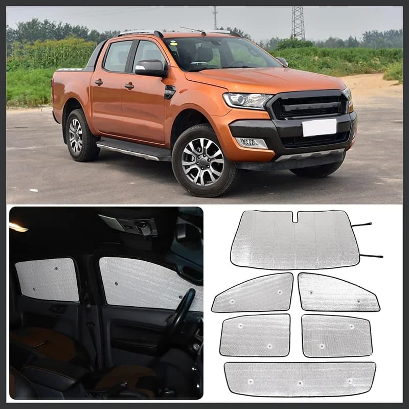 Set di accessori per interni auto, parasole per parabrezza anteriore completo per Ford Ranger dal 2015 al 2024