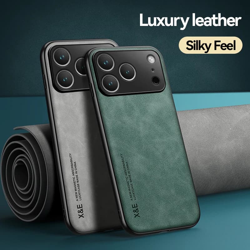 Custodia per telefono in pelle di lusso ultra sottile per iPhone 17 Pro Max 17Air 17Pro 17 Custodia protettiva morbida e setosa per supporto per auto