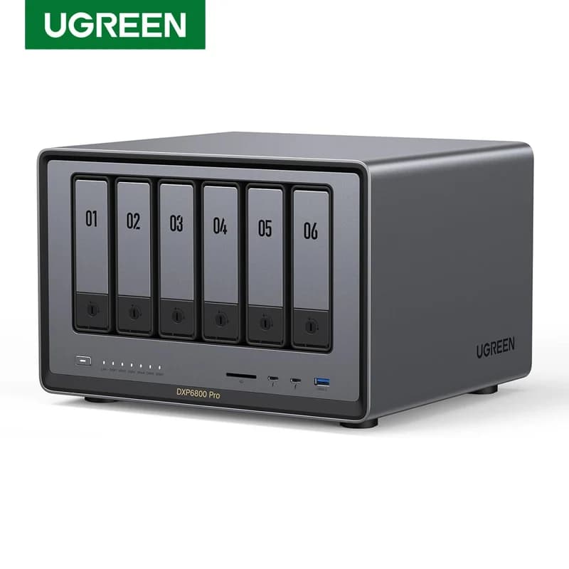 UGREEN NASync DXP6800 Pro 6 Bay Desktop NAS i5 1235u 10 Core CPU 8GB DDR5 RAM Network Attached Storage (Diskless)