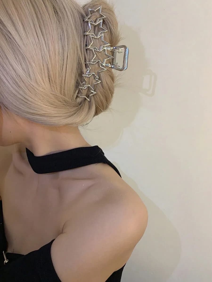 Star Shape Metal Alloy Hair Claw Clip Y2K Style Fashion Accessory For Women