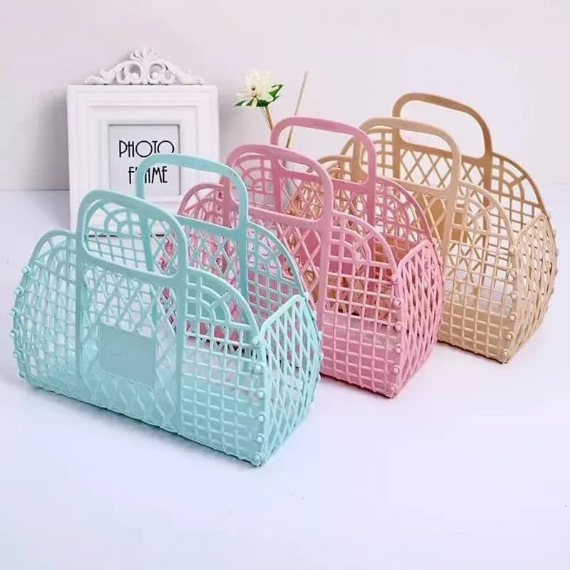Cesto doccia staccabile in plastica, cesto da bagno cavo, borsa portaoggetti, cesto per la spesa, organizer per la casa