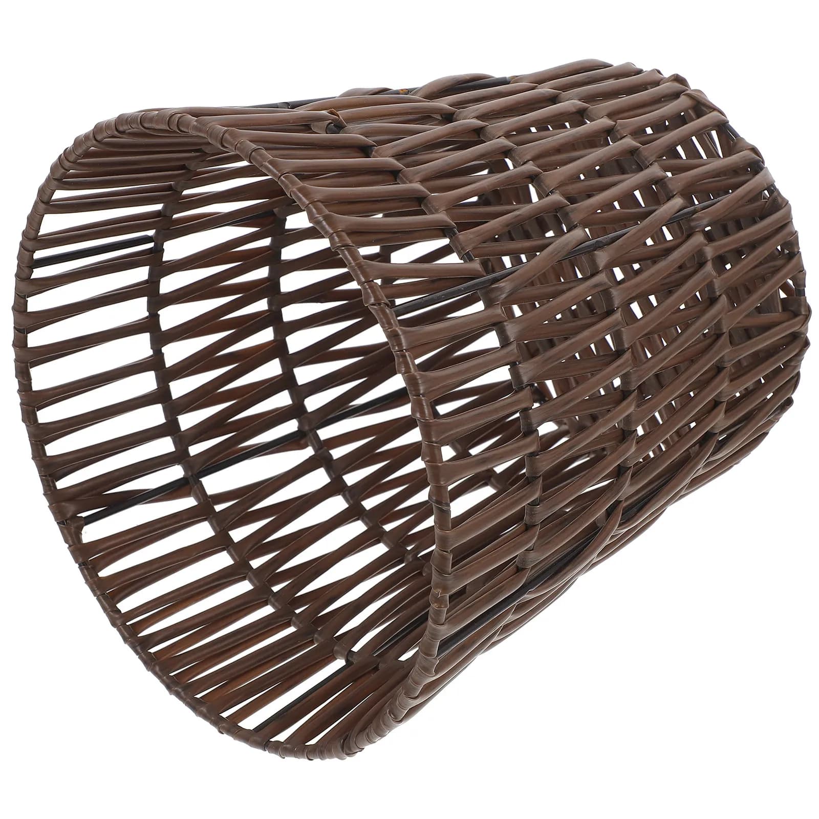 Cesto Portabiancheria Intrecciato Piccolo per Casa, Camera da Letto, Cucina - Cestino per Rifiuti Stile Rustico, Organizzatore per Oggetti Vari, Cestino per Spazzatura