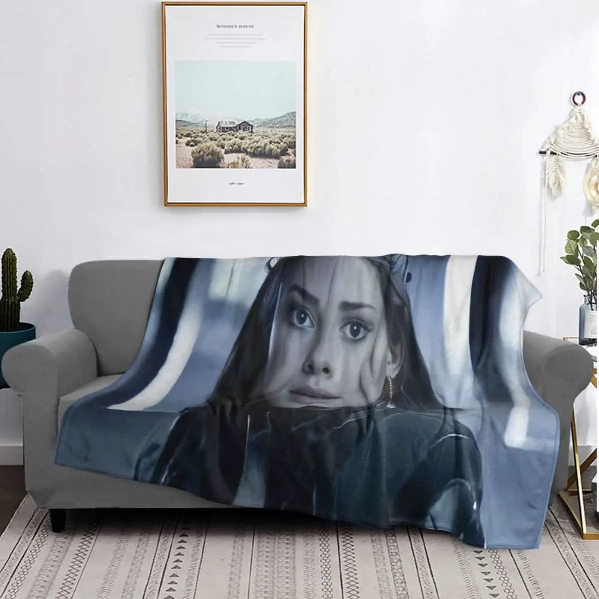 Danielle Rose Russell Blankets Soft Warm Flannel Throw Blanket Bedspread for Bed Living room Picnic Travel Home Couch
