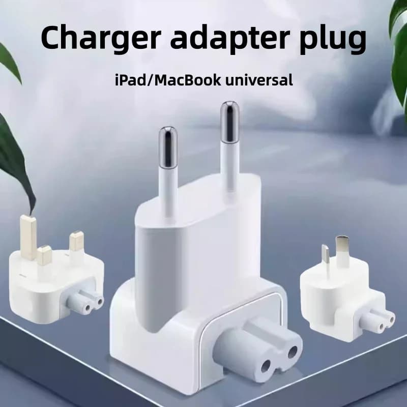 Set di adattatori per prese da viaggio in tutto il mondo (EU US UK AU) per caricabatterie Apple MacBook Air/Pro, punte per prese da muro CA intercambiabili rapidamente