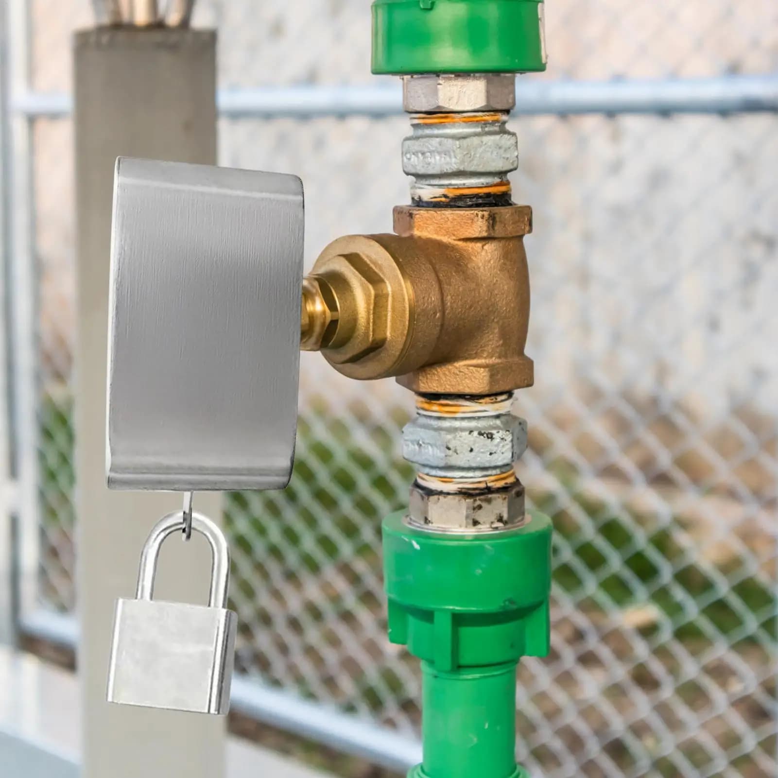 Water Faucet Block Stainless Steel Garden Sponge Protection Valve Flexible Tube Block Faucet for Unauthorized Use Vandalism Theft Bandit