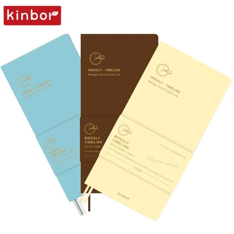 Agenda Settimanale Tascabile Kinbor, Pianificatore Giornaliero e Settimanale, Due Pagine per Settimana, Diario per Registrazione Vita Quotidiana, Organizzatore del Tempo
