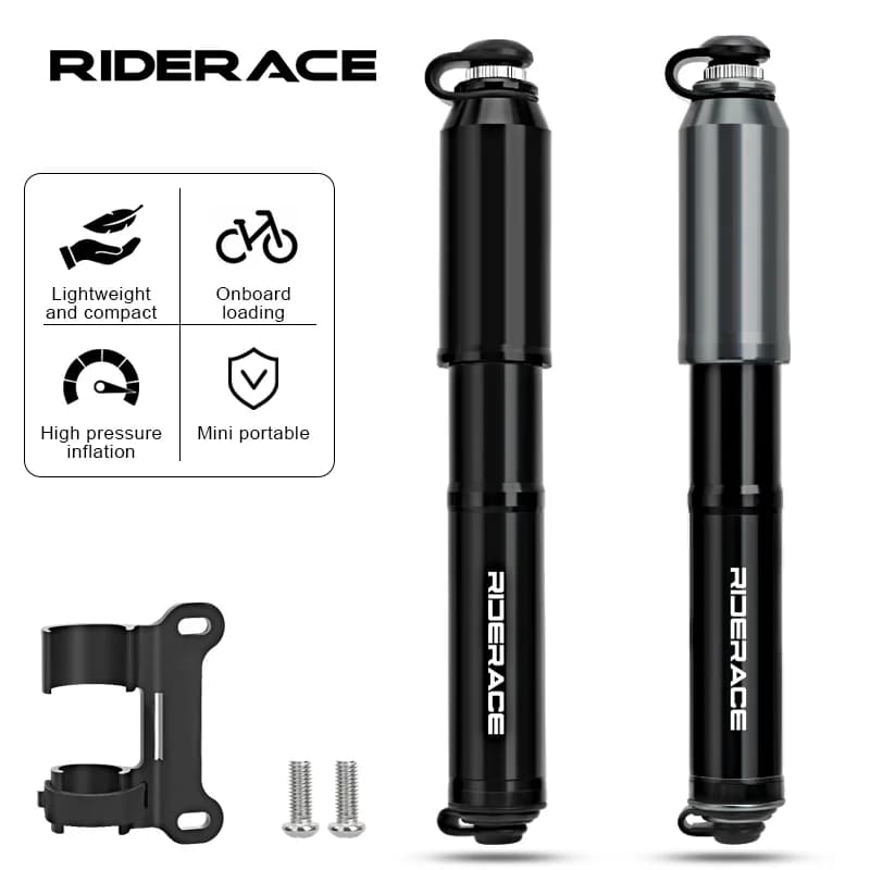 Pompa per bici portatile con tubo flessibile pompa ad aria per bicicletta in lega di alluminio Presta Schrader valvola gonfiatore manuale accessori per ciclismo