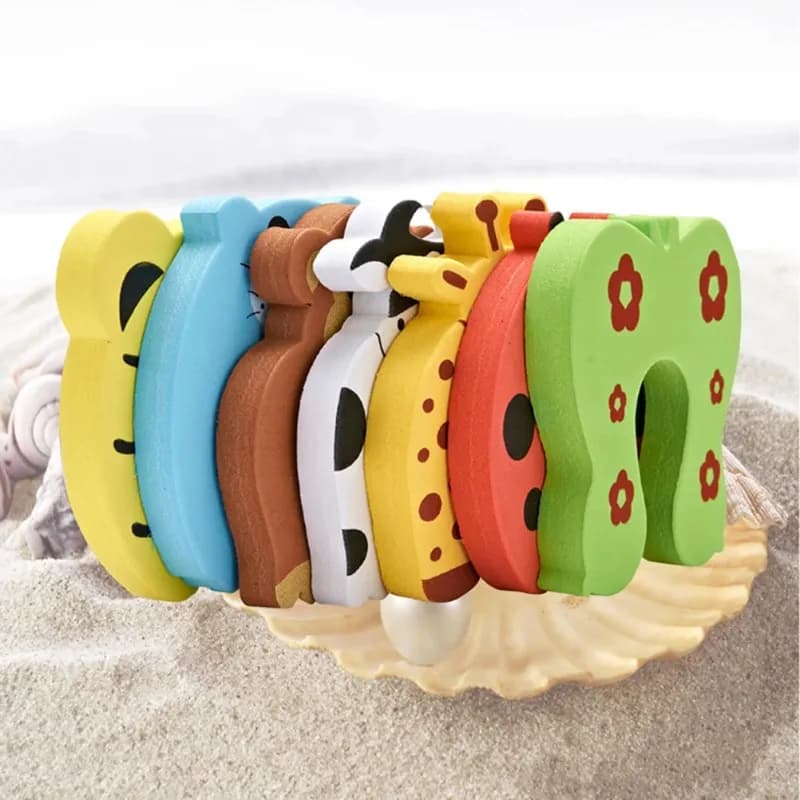2/5 Pezzi Fermaporta di Sicurezza per Bambini in EVA, Protezione Anti-Pizzicamento, Design Animale Carino, Blocco di Sicurezza per Mobili, Cura del Neonato