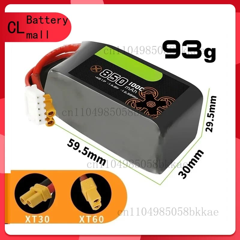 2 pezzi per OVONIC 4S 6S 850mAh 1050mAh 1300mAh 1550mAh Lipo batteria per RC FPV aereo Quadcopter elicottero Drone parti
