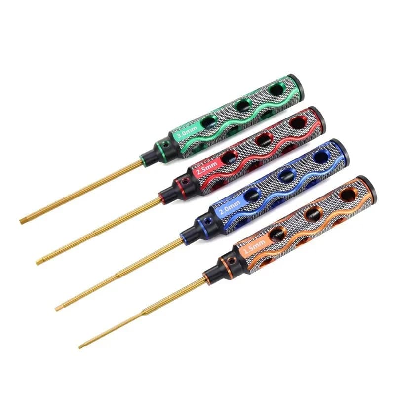 Set of 4 Hexagonal Screwdrivers 1.5mm 2.0mm 2.5mm 3.0mm, Auto Model Hold Tools, RC Screwdriver for Auto and RC Boats