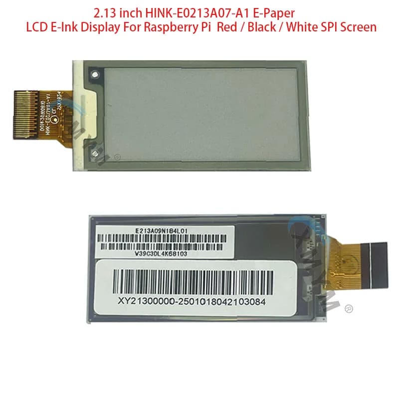 2,13 inch E-Ink HINK-E0213A07-A1 LCD Display for Raspberry Pi Screen SPI Red/Black/White