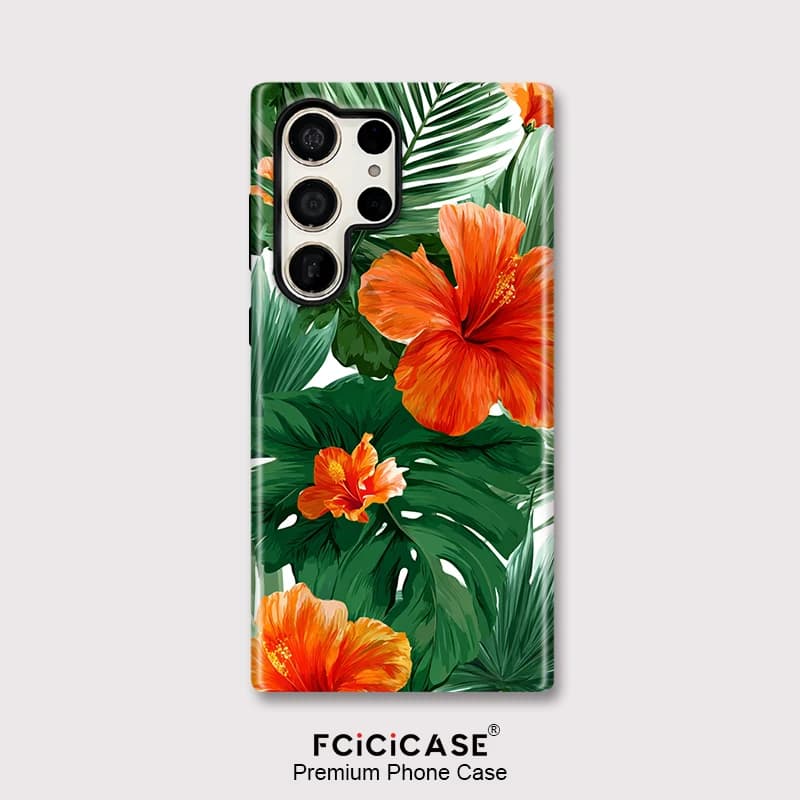 Fcicicase A56 5G Fiore Foglie Cassa Del Telefono Per Samsung Galaxy A26 A36 A16 S23 S24 Plus S25 Ultra S20 FE Opaco Del Silicone TPU Della Copertura