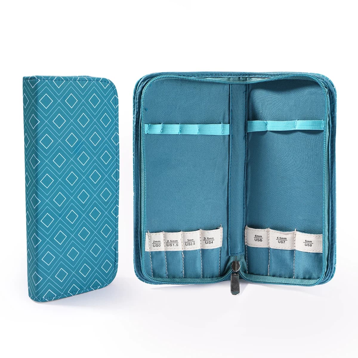 Borsa porta aghi da 1 pezzo con griglia a rombi, borsa protettiva per aghi, per il trasporto di maglioni, borsa porta aghi da maglia, borsa portaoggetti