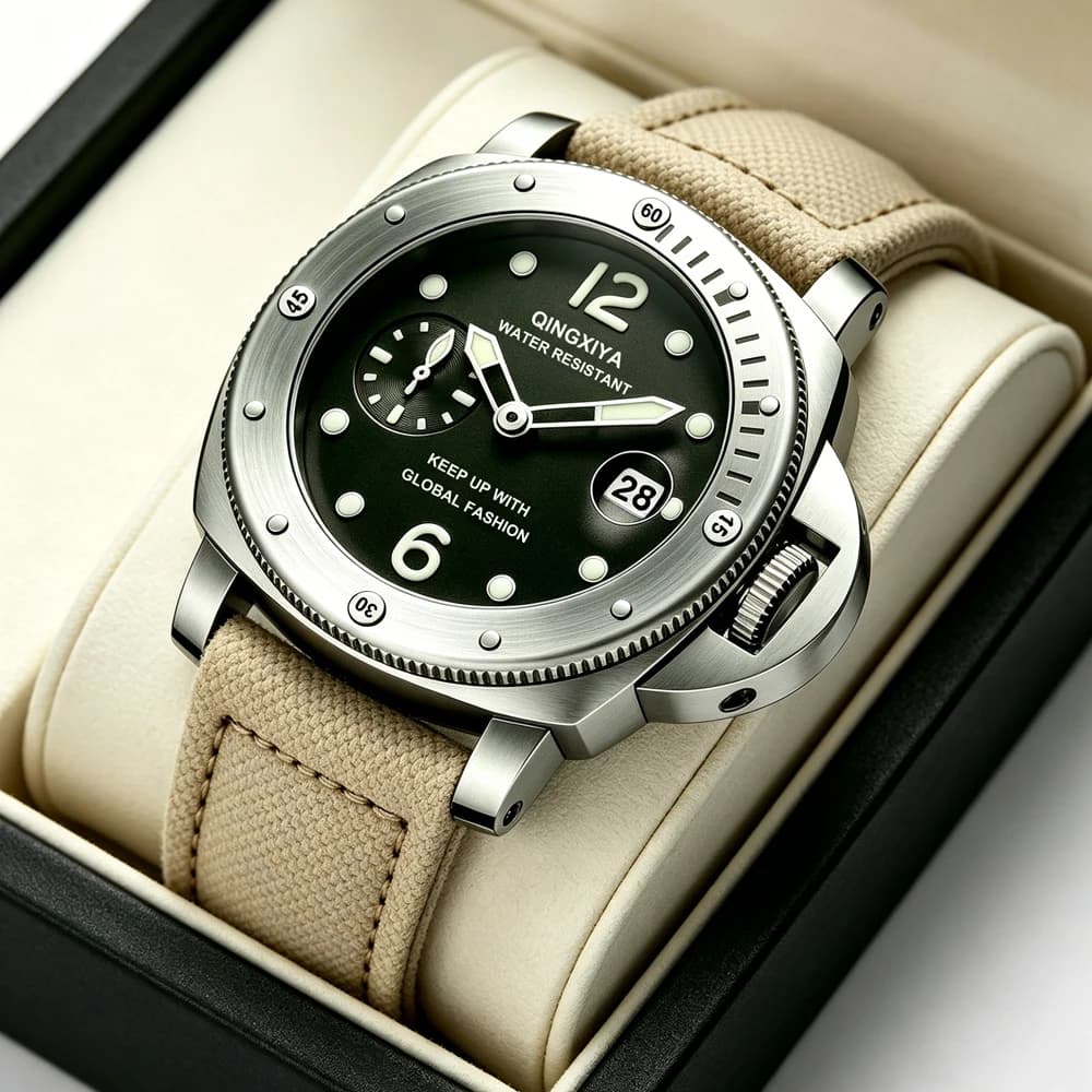 QINGXIYA Sports Canvas Strap Mens Quartz Watches Luminous Waterproof Date Watch Luxury Brand Fashion Wristwatch Men Clock Reloj