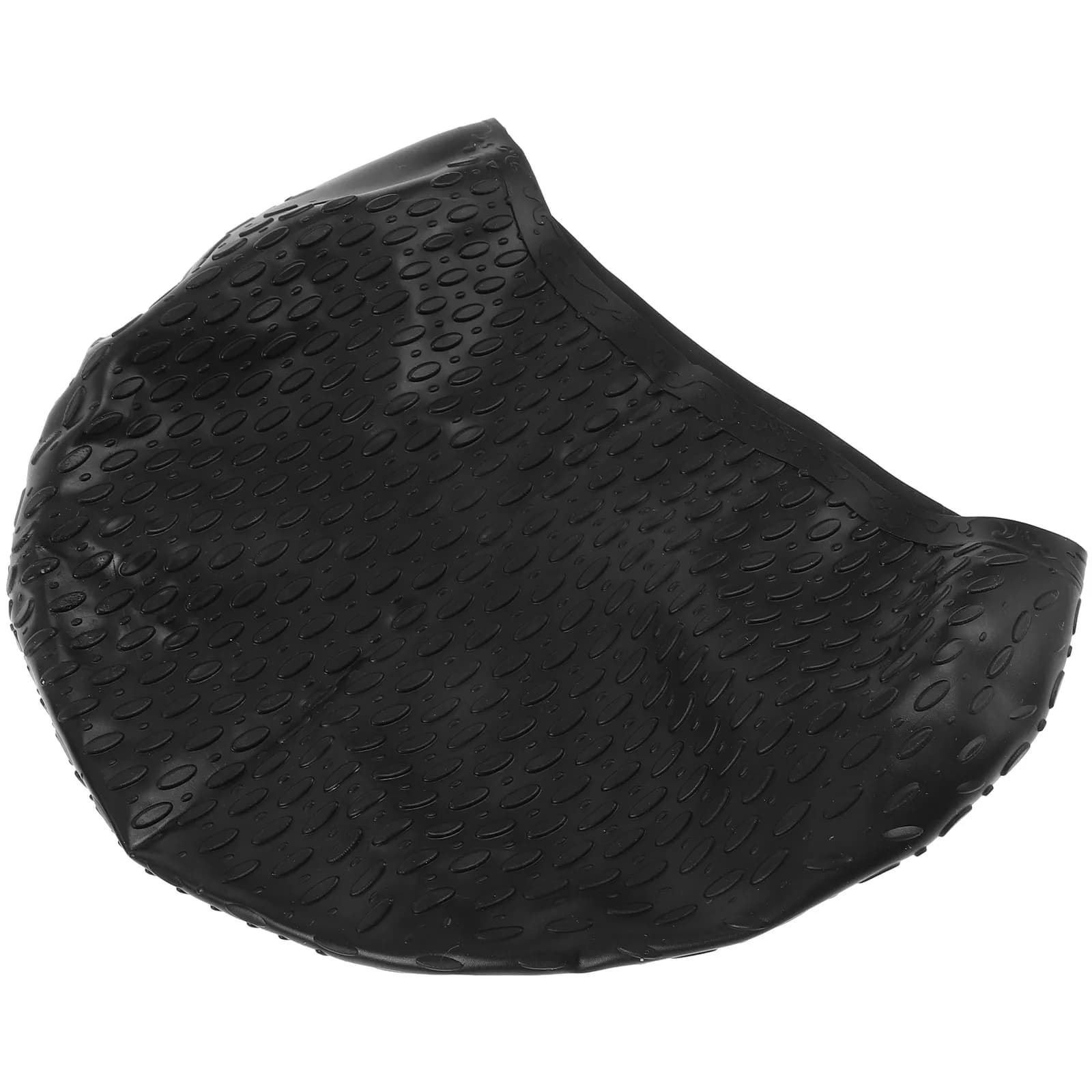 Waterproof Silicone Swimming Cap Black Flexible Eco-Friendly Protect Hair Silicone Swimming Cap