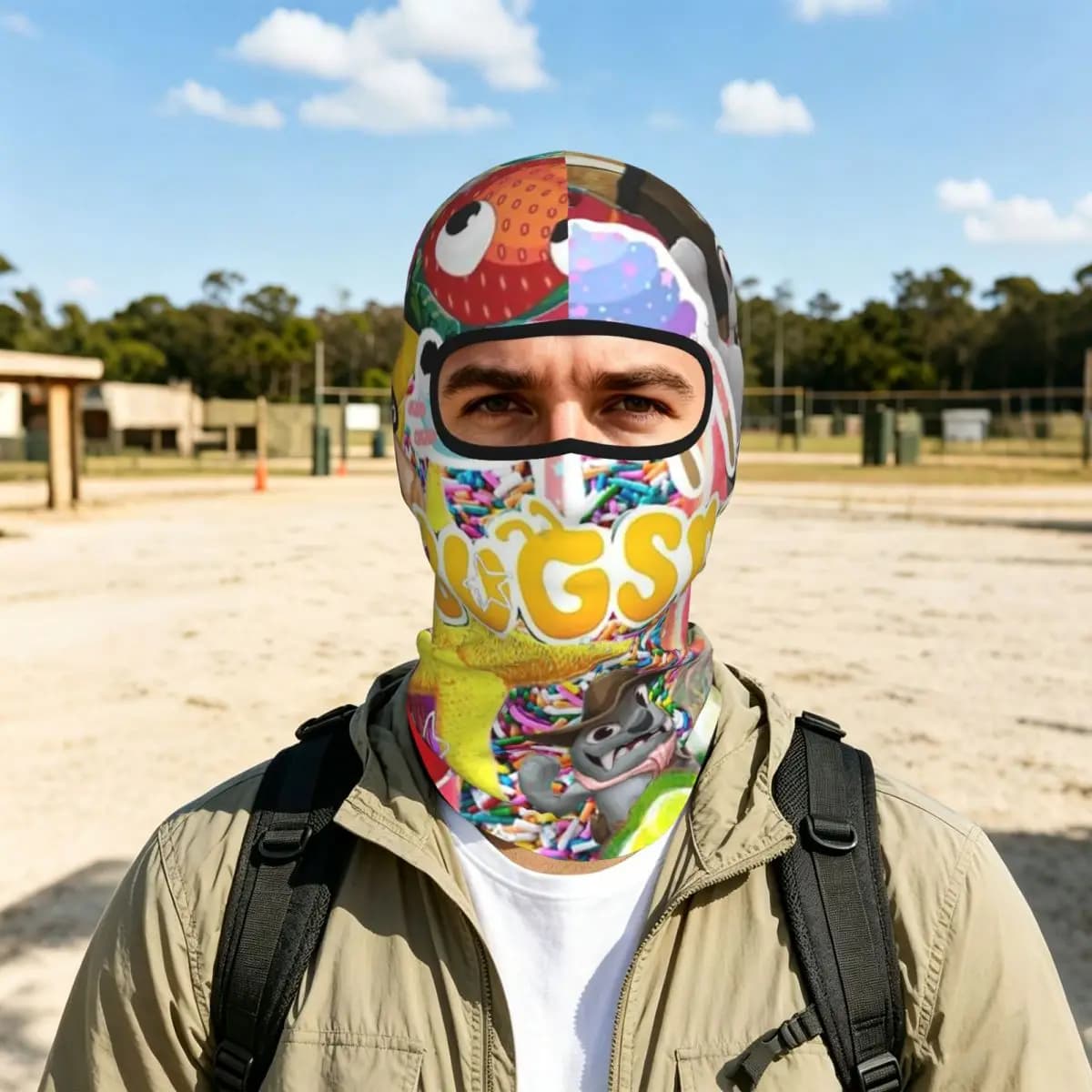 Bugsnax Bug Breathable Thin Balaclava Full Face Mask Sun Protection Neck Gaiter For Motorcycle Cycling Fishing Outdoor