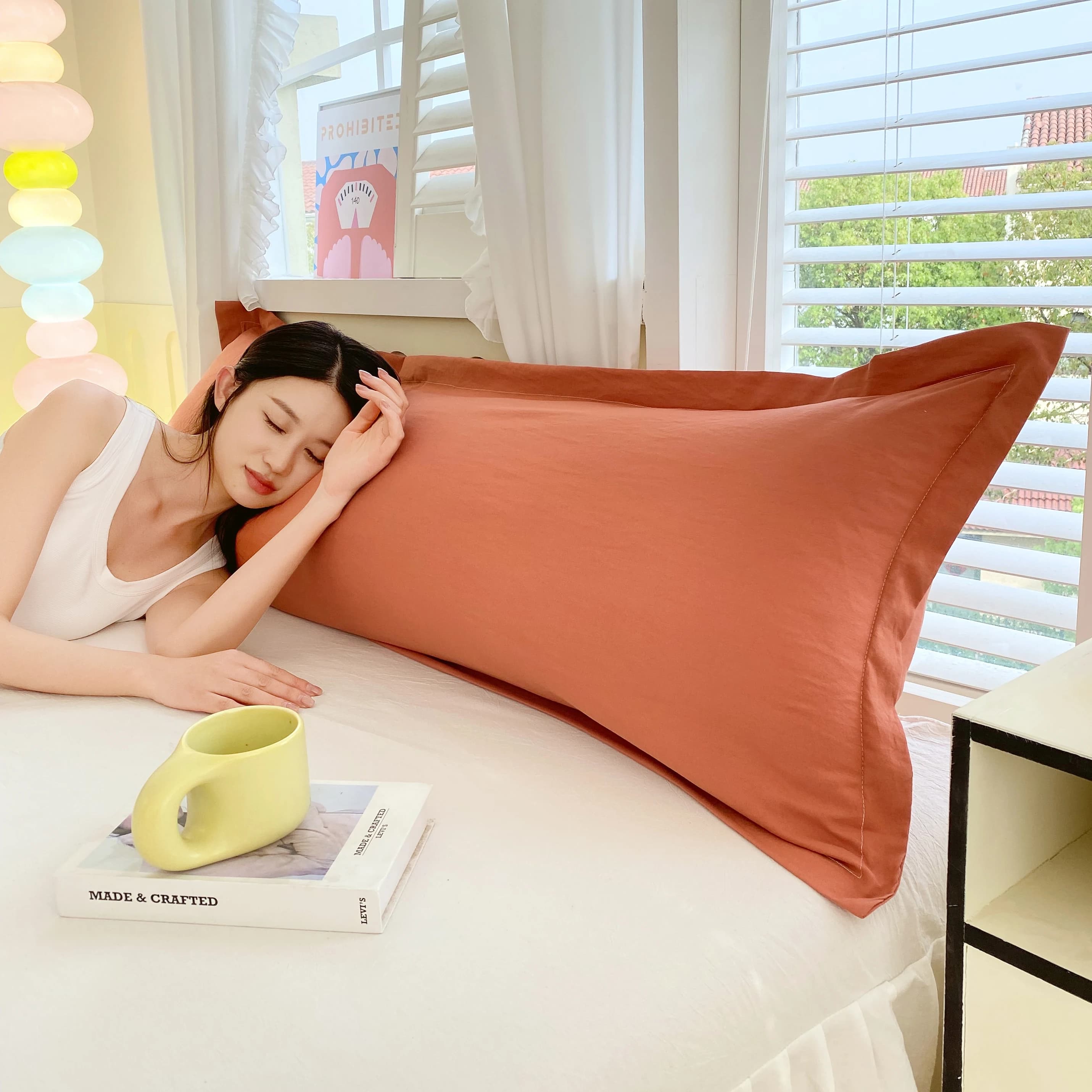 Flax body pillow case long pillow for sleeping Large cushion that embraces pillow cover for home decoration 100/120/150/180 cm