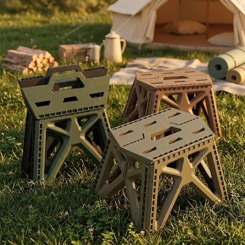 Portable Folding Chair High Load Bearing Camping Stool Durable Foldable Outdoor Seat for Hiking Fishing BBQ Travel