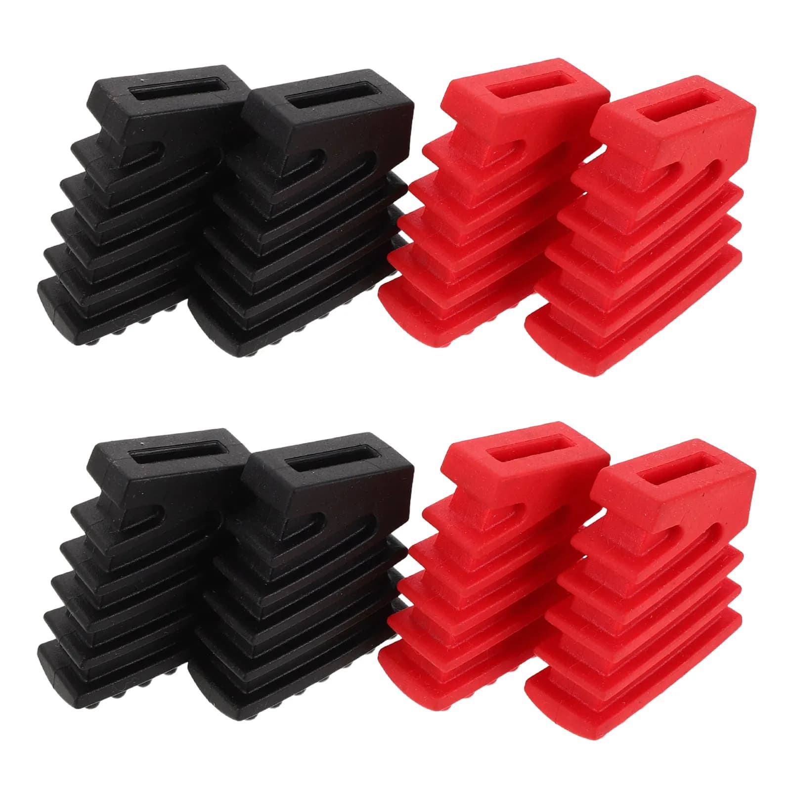 4 Pezzi Cuscinetti Antiscivolo in Plastica per Supporto Batteria 36x45mm, Protezioni per Gambe di Rack Batteria e Strumenti a Percussione, Assorbimento Urti per Palcoscenico