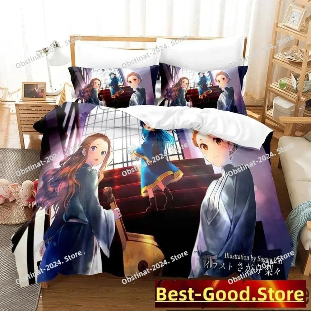 Stampa 3D Ascendance of a Bookworm Anime Set biancheria da letto Ragazzi Ragazze Twin Queen King Size Copripiumino Federa Letto ragazzi Adulti
