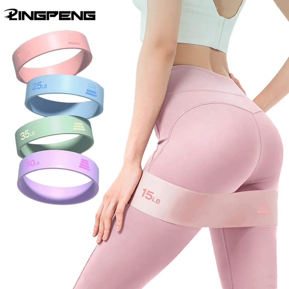 Fascia Elastica Yoga 15LB 25LB 35LB 50LB, Anello Elastico per Yoga, Fascia di Resistenza per Fitness, Elastico per Glutei, Diversi Livelli di Resistenza