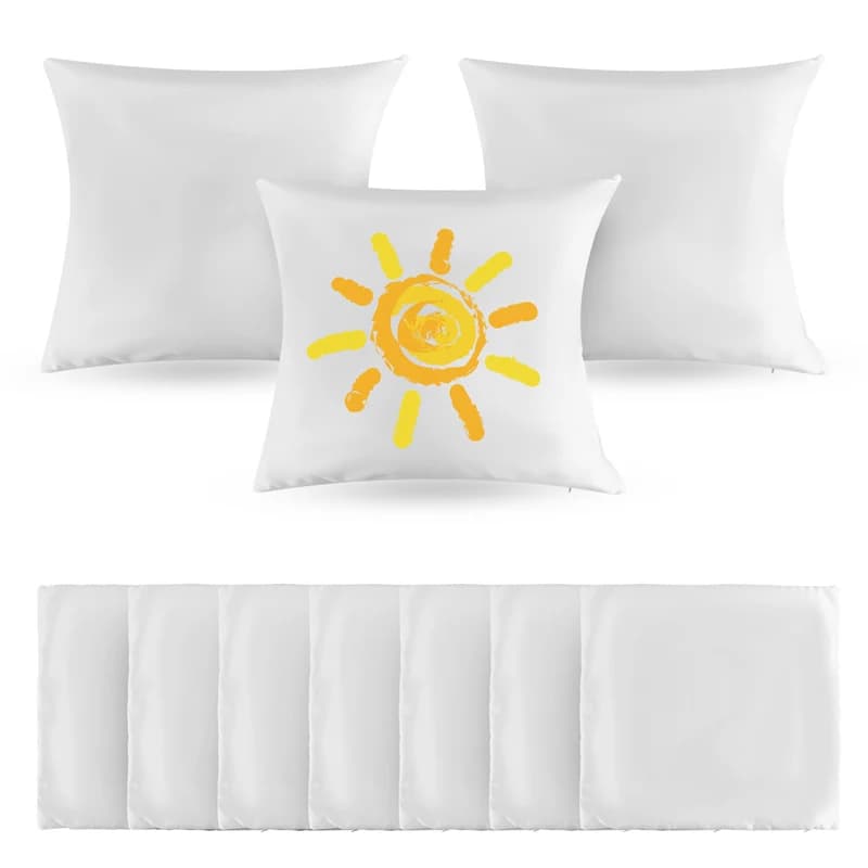 40X40 Bianco Pianura Sublimazione Spazi vuoti Federa Fodera per cuscino Federa per trasferimento di calore Pressa come regalo fai da te 10 pezzi