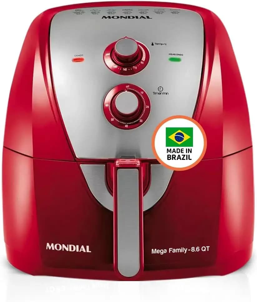 Kitchen Large Capacity Red Air Fryer with Quick Heat and Low Fat Cooking