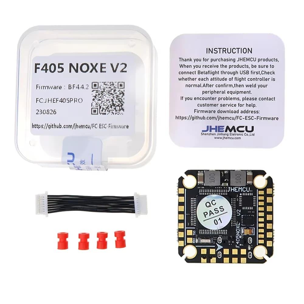 JHEMCU F405 NOXE V2 Flight Controller Baro OSD 16MB BlackBox 5V 10V Dual BEC 20X20mm 3-6S LIPO per Droni FPV Freestyle e Componenti Fai-da-te