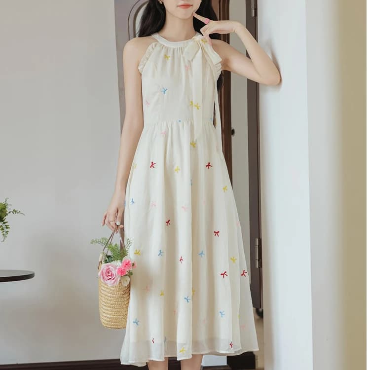 Sweet And Spicy Floral Print Women's Dress Summer Gentle Wind Dandelion Princess Skirt First Love Milk Series Waist Cinched L...