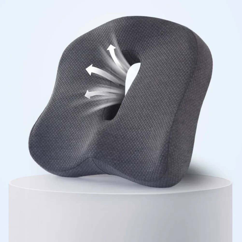Cuscino Ergonomico in Memory Foam per Sedia da Ufficio, Supporto per Coccige e Sciatica, Comodo Cuscino in Spugna